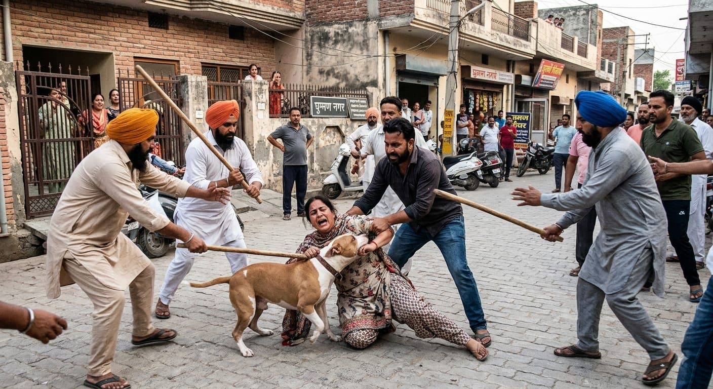Patiala Pitbull Attack incident news couple injured in Ghuman Nagar