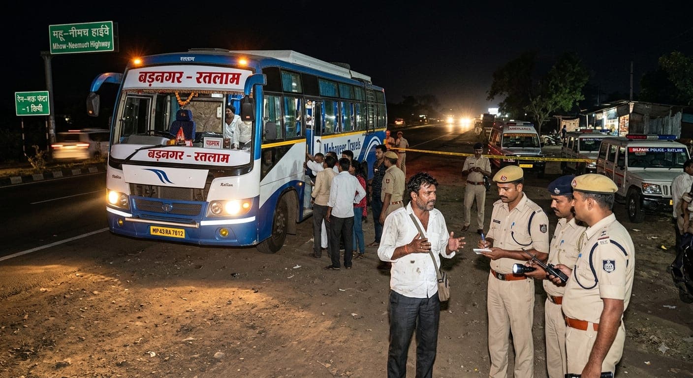 Ratlam gold heist spot investigation near Mhow-Neemuch highway by police.