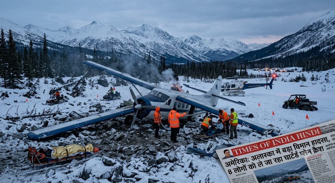 Alaska Plane Crash rescue operations near remote radar site in Cape Newenham with emergency teams Alaska Plane Crash: अलास्का में बड़ा