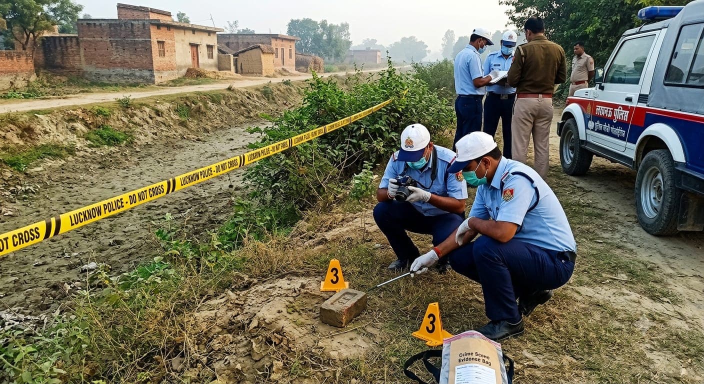 Lucknow Crime police investigation site and evidence collection